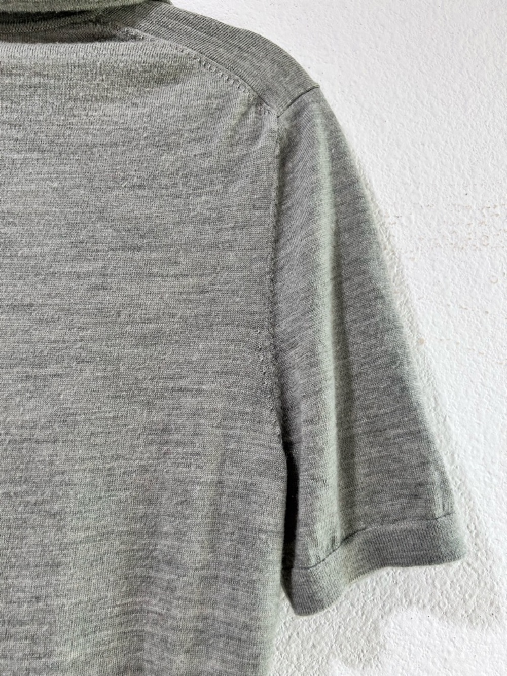 Reiss Duchie Johnny Collar Short Sleeve Wool Polo Sweater - Picture 9 of 16